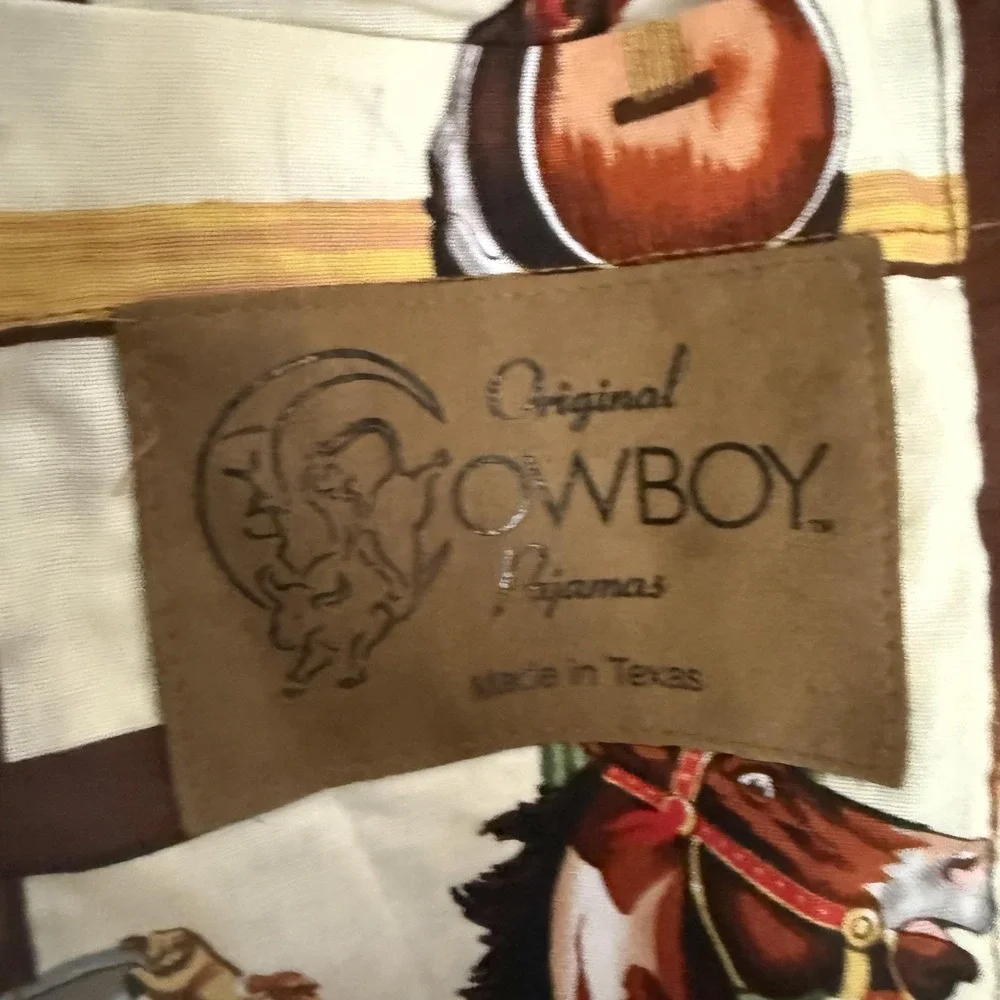 Original Cowboy Pajamas Pants Cream Western Cowgirl‎ Made in Texas